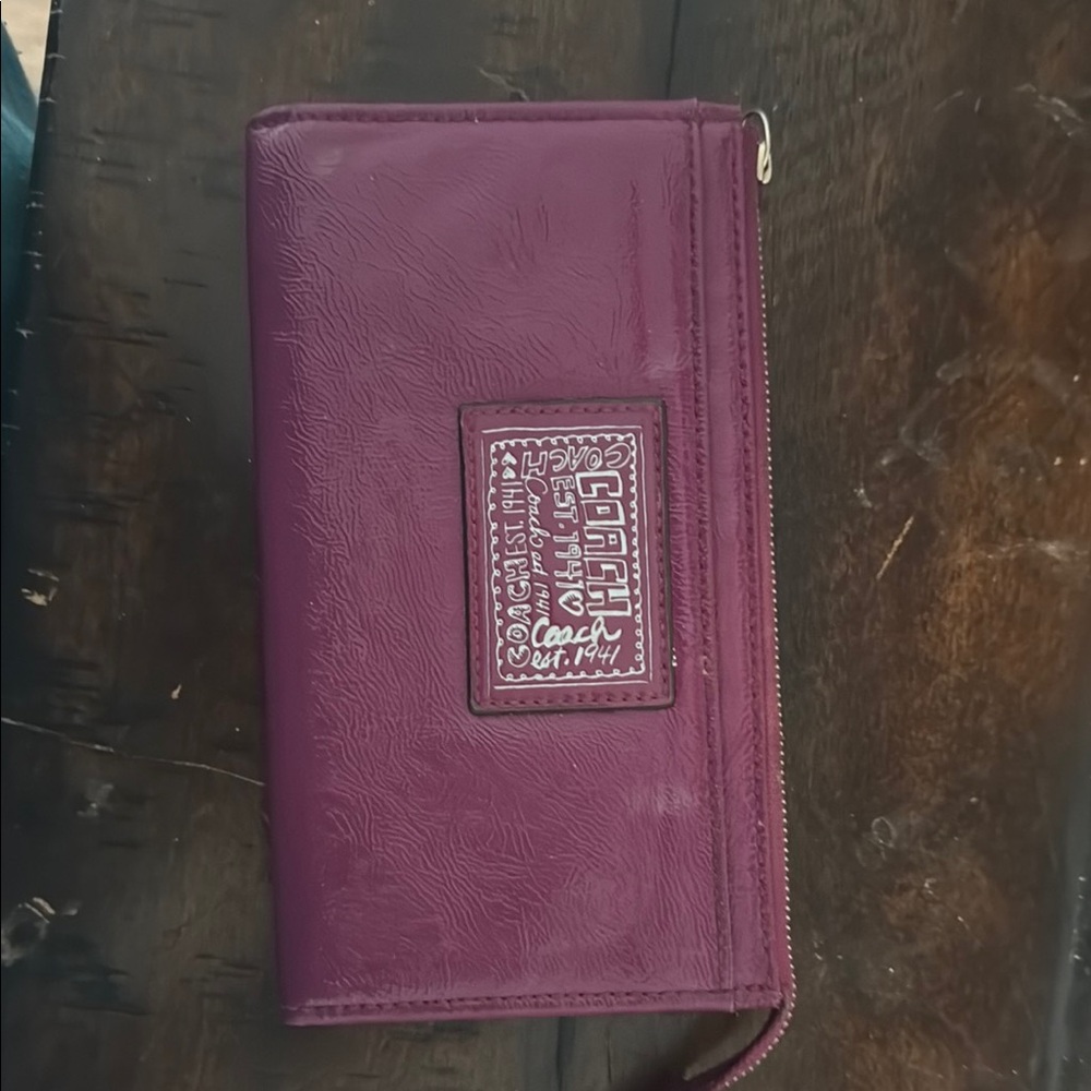 Coach Plum Leather Wallet
